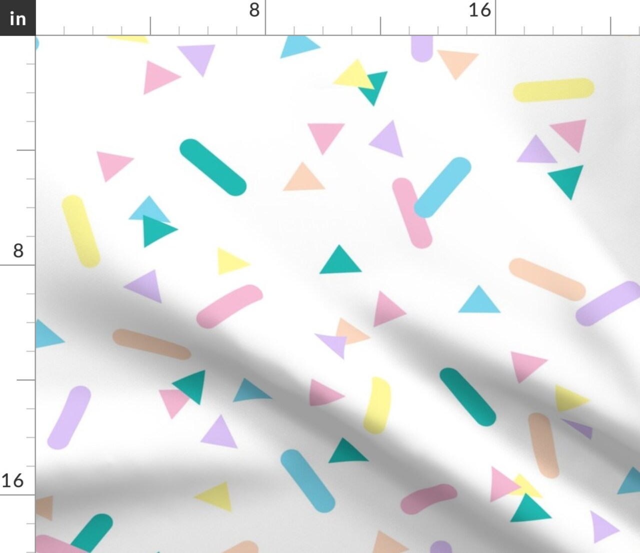 Sprinkles Pink White 80S Colorful Party Blue Geometric Kids Custom Printed Fabric by Spoonflower Various Fabrics by the Yard or Fat Quarter